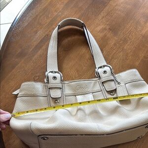 Coach Cream Leather Tote Bag